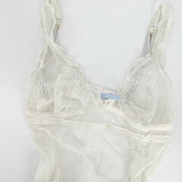 Eberjey White Lace Lingerie Bodysuit Small - Picture 3 of 7